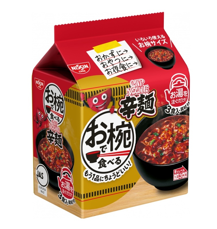日清食品 お椀で食べるカップヌードル辛麺 3食入り まとめ買い(×9)|4902105114209(tc)(011020)