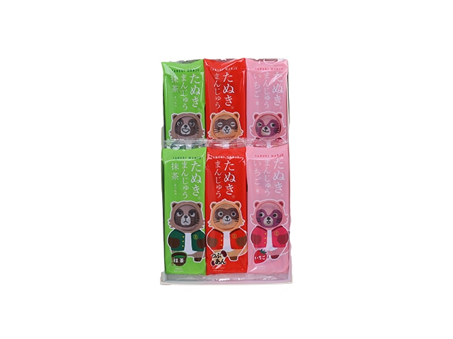 【産地取り寄せ商品】たぬきまんじゅう3種アソート 化粧箱１８個入り（たぬき本舗）（送料別）