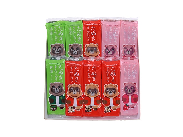 【産地取り寄せ商品】たぬきまんじゅう3種アソート 化粧箱３０個入り（たぬき本舗）（送料別）