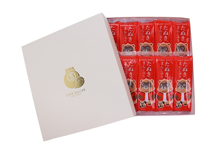 【産地取り寄せ商品】たぬきまんじゅう 化粧箱30個入（たぬき本舗）（送料別）