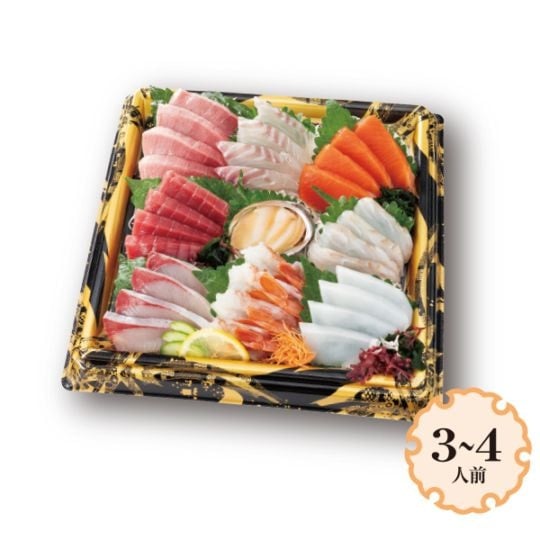 【当日支払】刺身盛合せ（とろ入り）（3～4人前） 9点盛