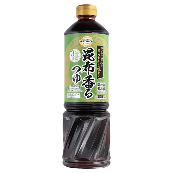 BP 昆布香るつゆ 1000ml まとめ買い(×12)|4549414637168(tc)(426980)