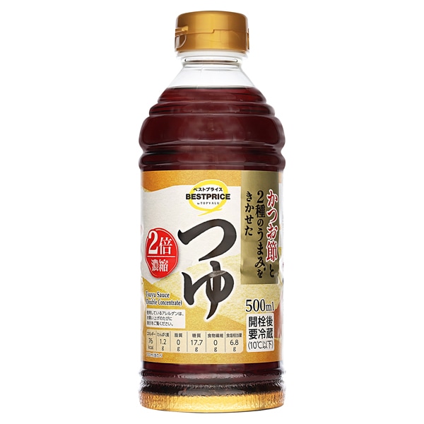 BP 2倍濃縮つゆ 500ml まとめ買い(×12)|4549414677539(tc)(426980)