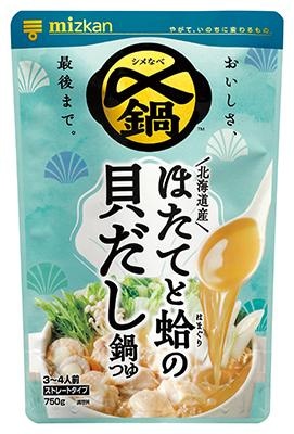 ミツカン 〆まで美味しい ほたてと蛤の貝だし鍋つゆ 750g まとめ買い(×12)|4902106653356(tc)(011020)