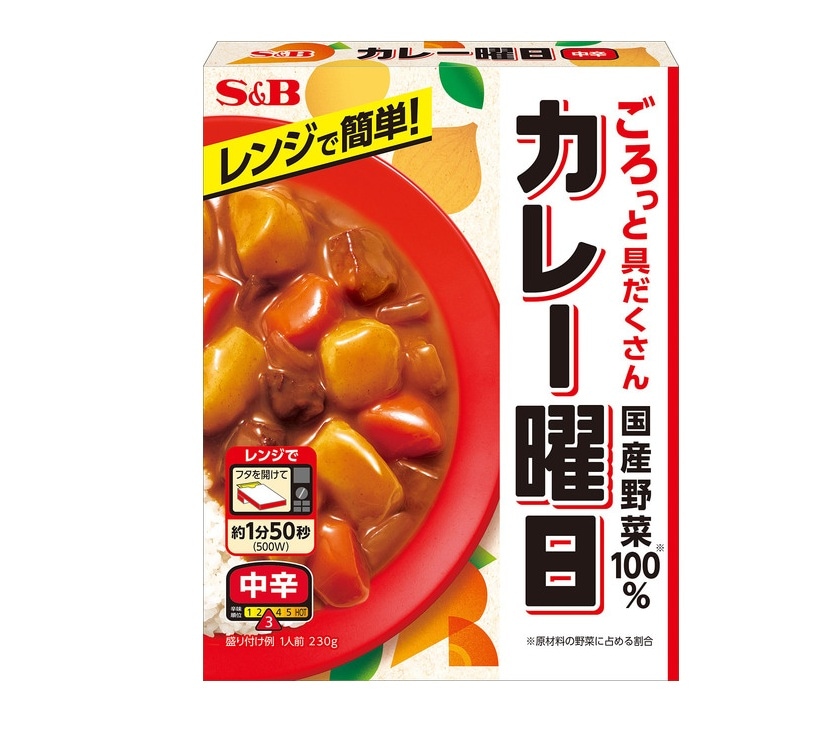 ◆SB カレー曜日 中辛 230g まとめ買い(×5)|4901002180492(tc)(012956)