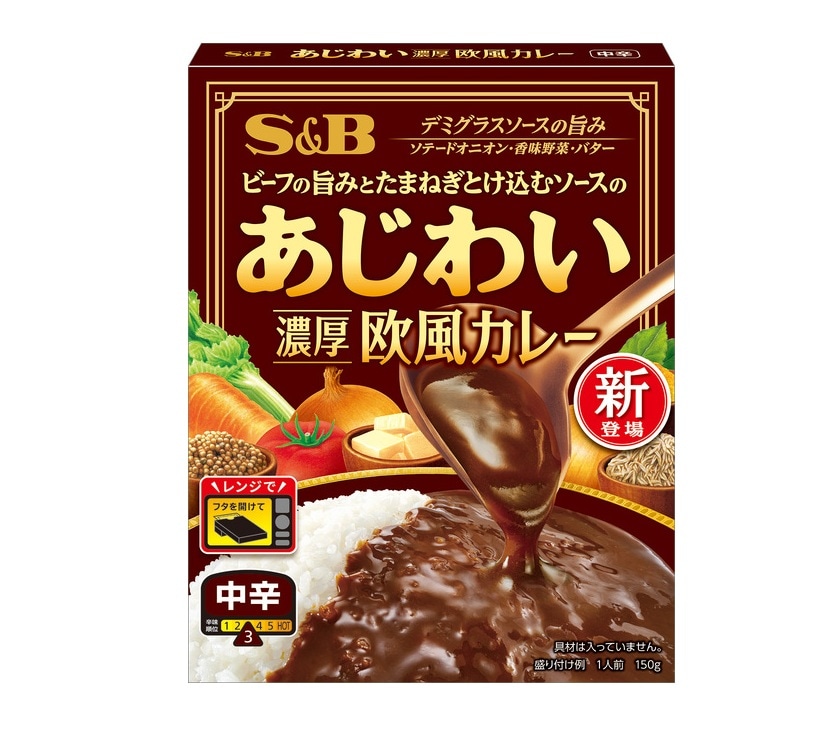S&B あじわい 濃厚欧風カレー 中辛 150g まとめ買い(×6)|4901002189334(tc)(012956)