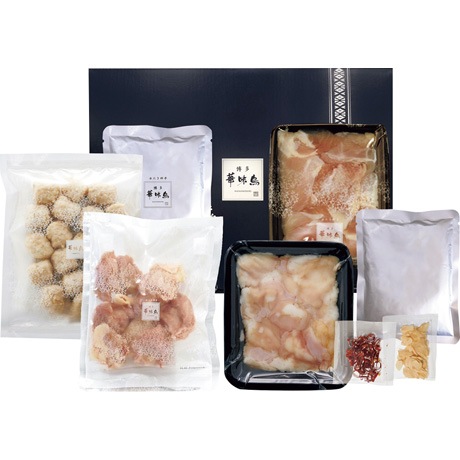 【店頭決済】トリゼンフーズ 博多華味鳥 水たき・もつ鍋食べ比べセット HSM-E1