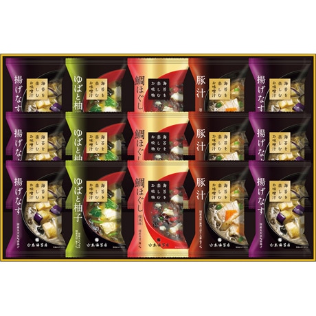 【ネット決済】山本海苔店 海苔を楽しむお味噌汁・お吸物15袋詰合せ MS3AR
