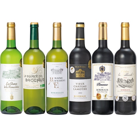 【ネット決済】フランスボルドー金賞受賞赤白ワイン6本セット TJ-6