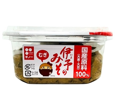 ◆ギノーみそ 伊予のみそ むぎカップ 400g まとめ買い(×8)|4971989511558(tc)(011020)