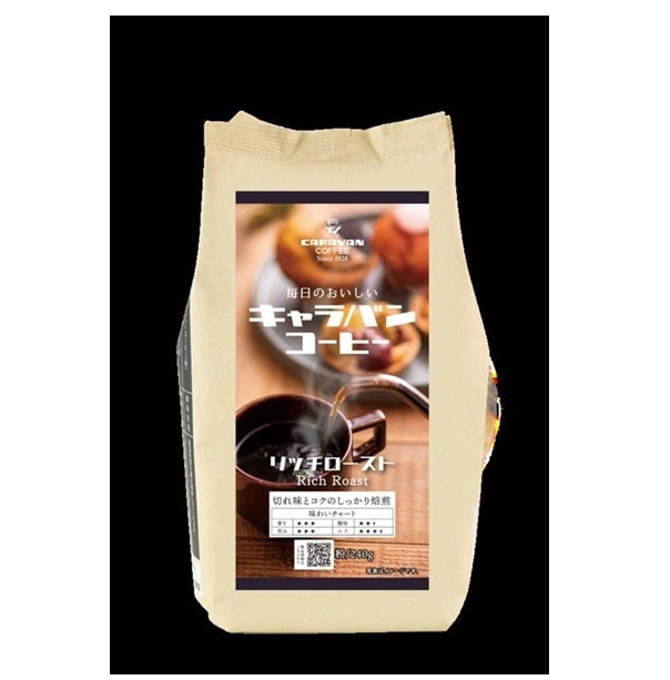 ユニマットキャラバン 毎日のおいしいリッチロースト 240g まとめ買い(×12)|4971930063358(tc)(011020)