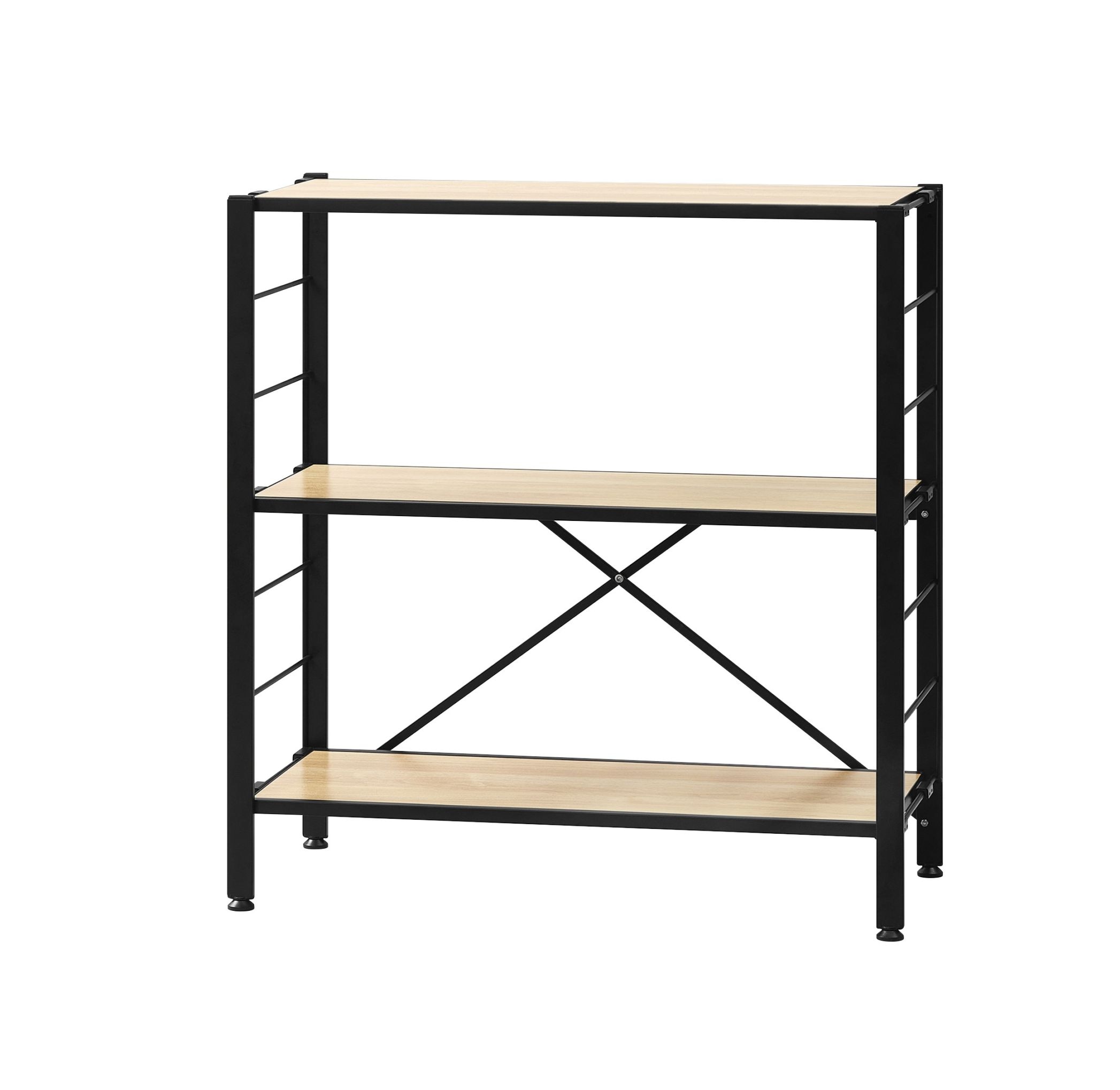 【当日支払】アイリスオーヤマ 組立簡単 連結スチールラック KRSR-3 ナチュラルオーク