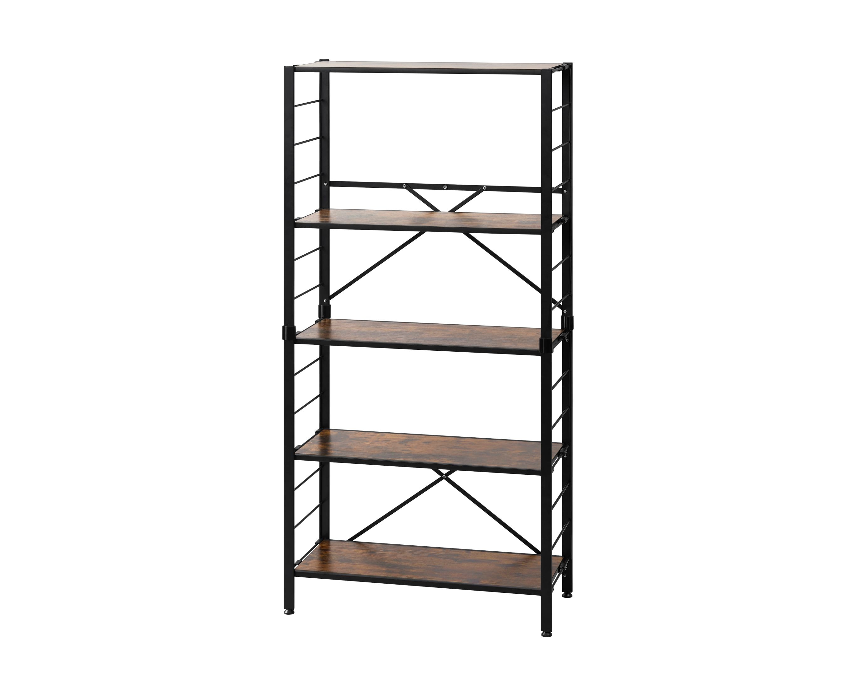 【当日支払】アイリスオーヤマ 組立簡単 連結スチールラック KRSR-5 ヴィンテージブラウン