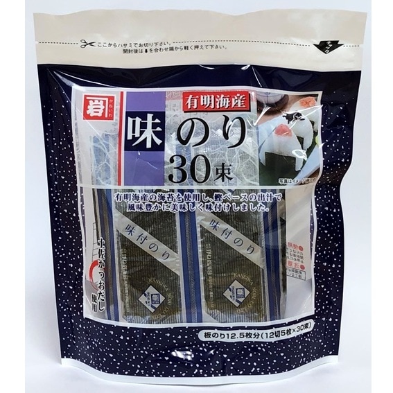 かね岩海苔 味のり 徳用30束スタンドパック 12切5枚30束 まとめ買い(×6)|4905060011071(tc)(011020)