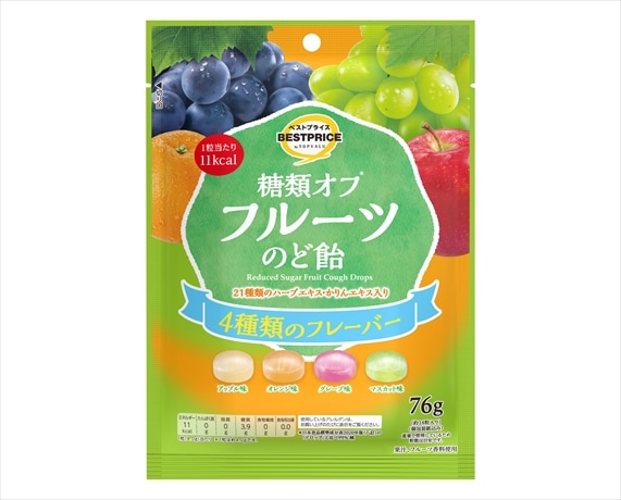 ◆BP 糖質オフフルーツのど飴　76g まとめ買い(×10)|4549414702392(tc)（送料別）(n)