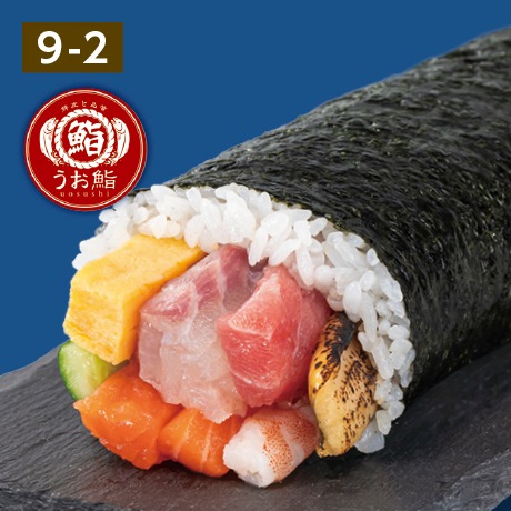 【当日支払】魚屋の海鮮太巻き寿司（とろ入り） ハーフ(1/2本)