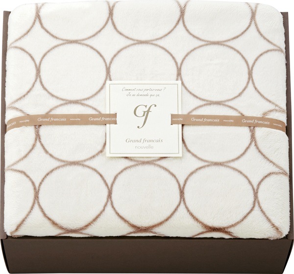 グランフランセヌーベル ハイソフトマイヤー毛布 アイボリー GFN8106 IV（送料別）