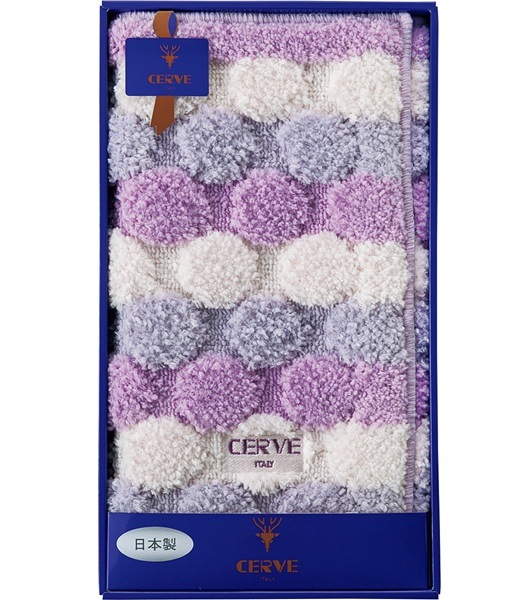 チェルベ ドット バスマット パープル 090914（送料別）