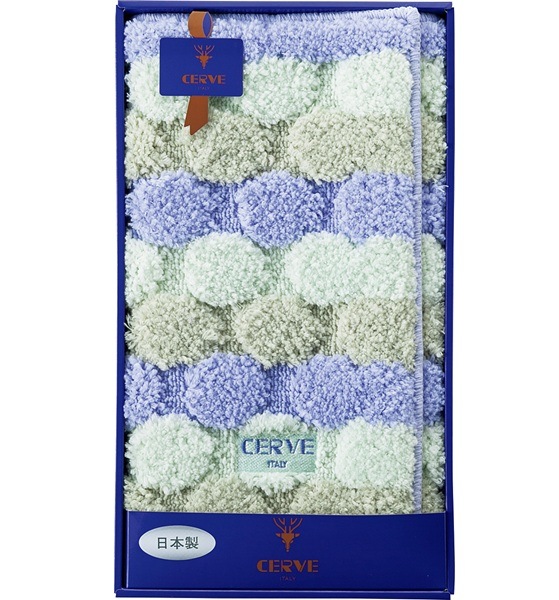 チェルベ ドット バスマット ブルー 090921（送料別）