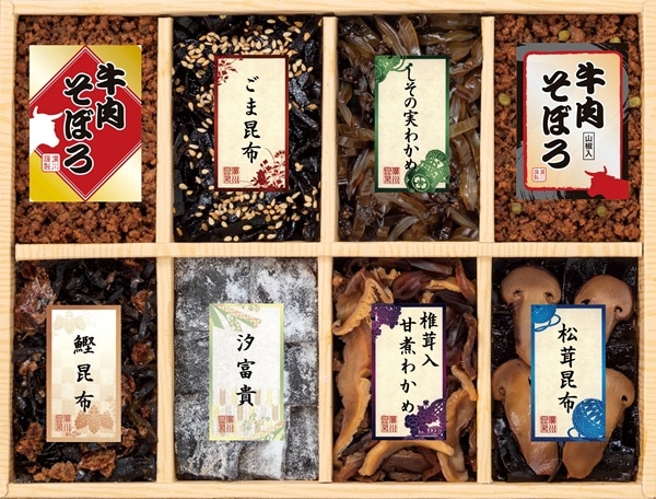廣川昆布 万味豊秀　８品佃煮詰合せ BB-30（送料別）