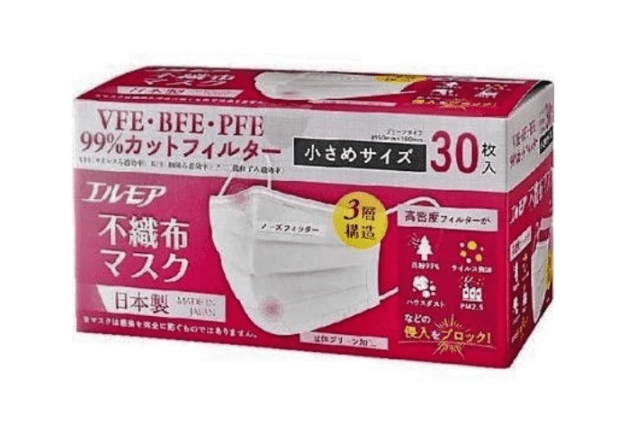 カミ商事 エルモア不織布マスク小さめサイズ 30枚|4971633910065(tc)(000512)
