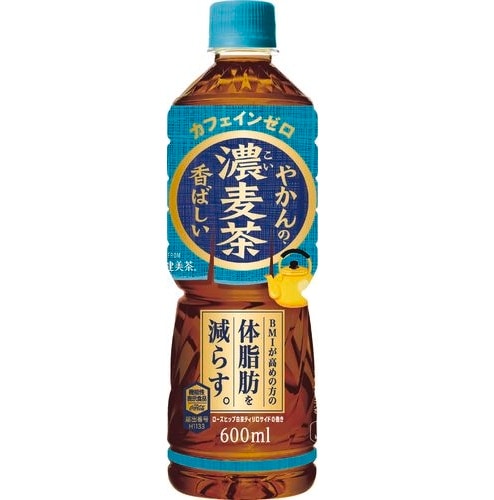 【送料込み※一部地域除く】コカ・コーラ　やかんの濃麦茶 ６００ｍｌ まとめ買い(×24)｜4902102152556