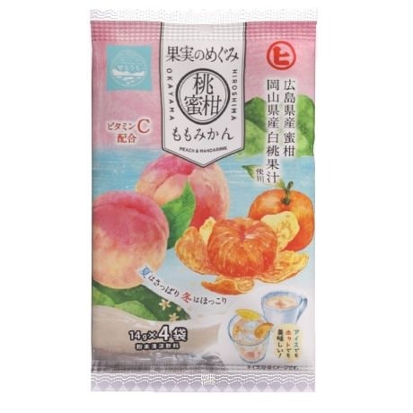 ◆樋口製菓 果実のめぐみ 桃蜜柑 14g×4 まとめ買い(×10)|4902689200398(tc)(005881)