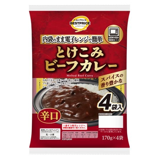 BP とけこみカレー辛口 170gX4袋 まとめ買い(×8)|4549414622331(tc)(048963)