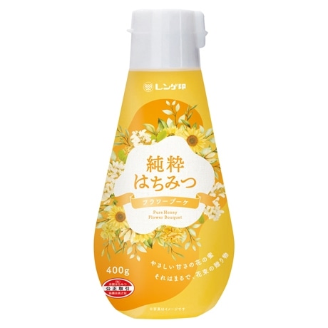 ◆レンゲ印 純粋はちみつフラワーブーケ 400g まとめ買い(×10)|4902395935171(tc)(007392)