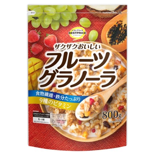 BP ザクザクおいしいフルーツグラノーラ 800g まとめ買い(×8)|4549414709827(tc)(048963)