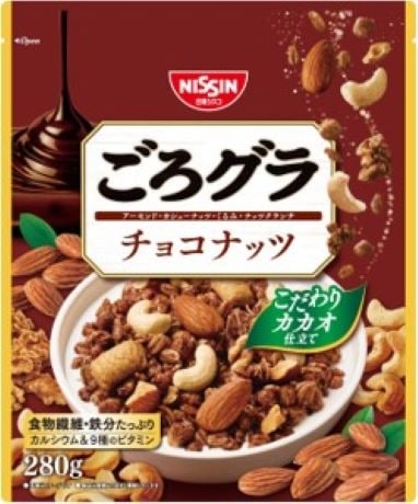◆日清シスコ ごろグラチョコナッツ 280g まとめ買い(×8)|4901620161330(tc)(005881)