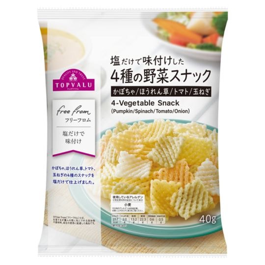 【限定クーポン対象商品】◆TV フリーフロム 塩だけ4種野菜スナック 40g まとめ買い(×12)|4549414664805(tc)(048963)