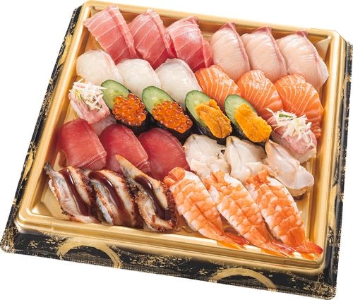 【当日支払】魚屋の握り盛合せ（とろ入）30貫（3～4人前）
