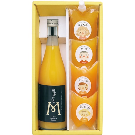 【ネット決済】マルワフルーツ園芸 紅まどんなストレートジュース&ゼリーセット