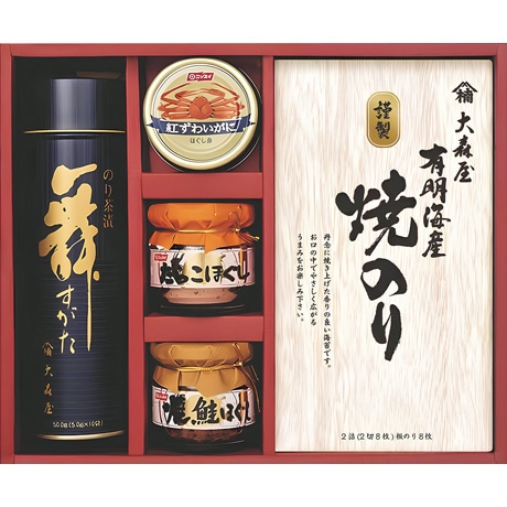 【ネット決済】大森屋 のり・カニ缶・ほぐし瓶・お茶漬詰合せ KYB30A