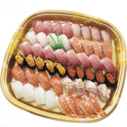 【当日支払】【お盆期間限定】魚屋の握り盛り合せ（とろ入） 5-6人前 (50貫)