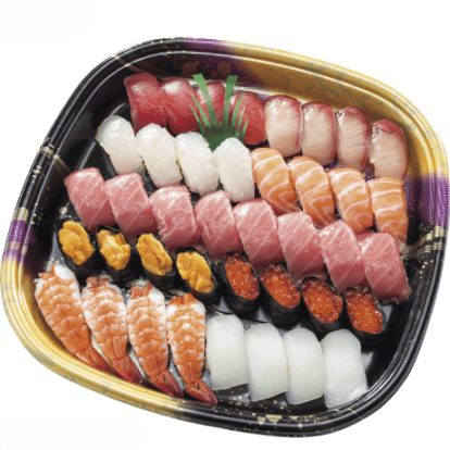 【当日支払】【お盆期間限定】魚屋の握り盛り合せ（とろ入） 4-5人前 (40貫)
