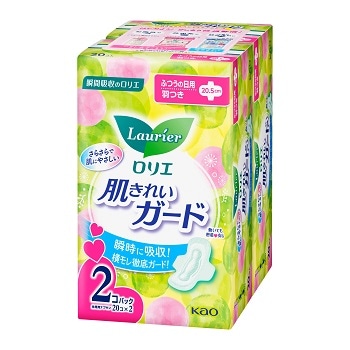 【限定クーポン対象商品】◆ロリエ肌キレイガード昼用羽つき2P 20コ×2 まとめ買い(×16)|4901301392411(tc)(083725)