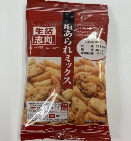 三菱食品 生活志向 塩あられミックス 50g まとめ買い(×12