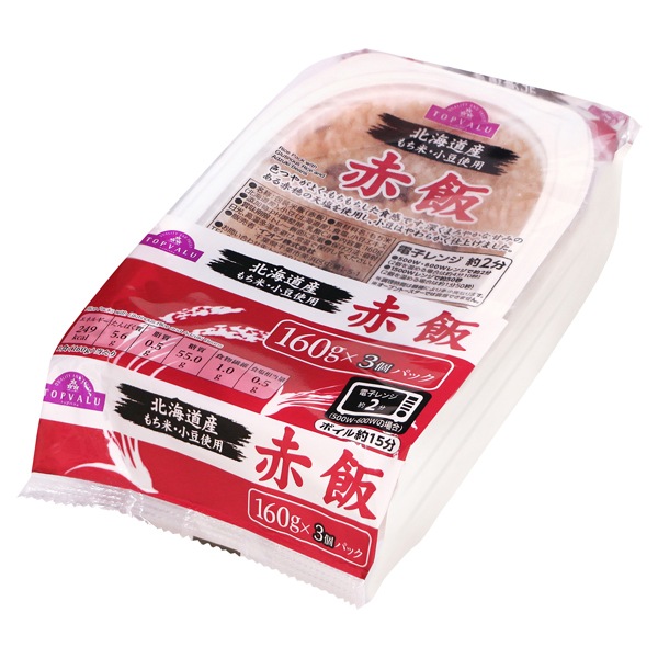 TV 赤飯3個パック 160g×3個 まとめ買い(×8)|4902121903221(tc)(426980