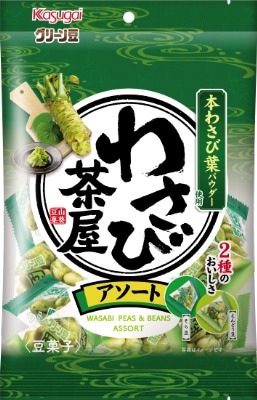 春日井 グリーン豆わさび茶屋アソート 104g まとめ買い(×12