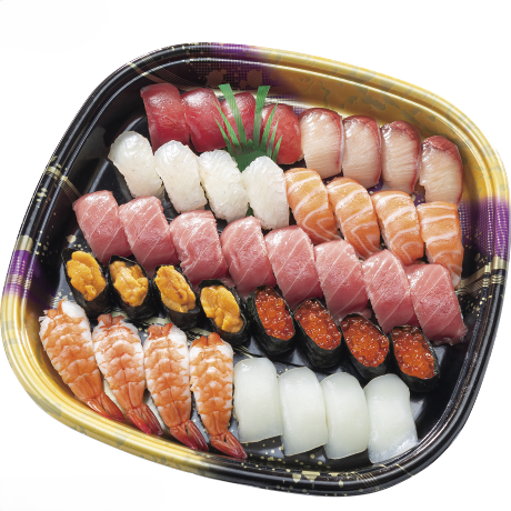 当日支払】【お盆期間限定】魚屋の握り盛り合せ（とろ入） 4-5人前 (40