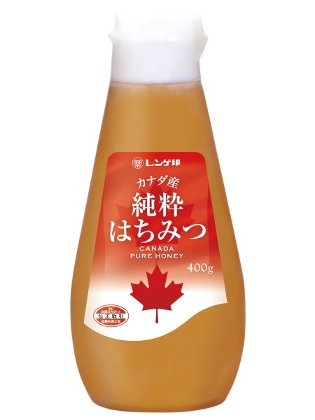 フォロー割国産純粋レンゲ蜂蜜 1キロ 3本 レンゲ印 カナダ産純粋はちみつ 400g まとめ買い(×10)|4902395714769