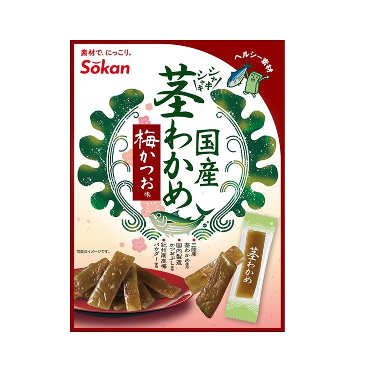 壮関 国産茎わかめ梅かつお味 63g まとめ買い(×6)|4941983022954(tc