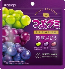 限定クーポン対象商品】◇春日井 つぶグミPREMIUM濃厚ぶどう 75g