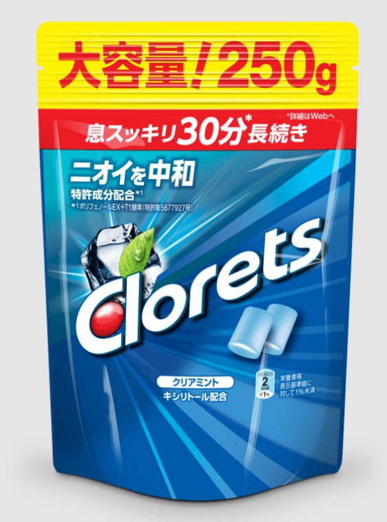 専用まとめ買い相談可　10袋　未開封　クロレッツ　250g クリアミント　大容量 限定クーポン対象商品】モンデリーズ クロレッツクリアミントパウチ