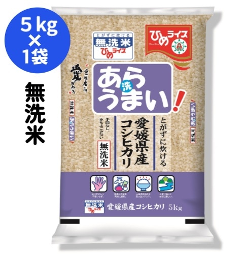 ◇【産地取り寄せ商品】【新米】【5kg】【無洗米】あらうまい 愛媛県産