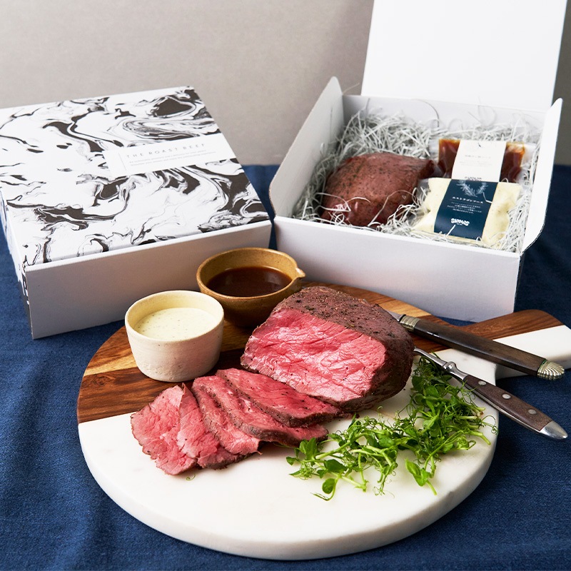 三宿ローストビーフ 500g 2~3名用（2種のソース付き）ご家族や友達一緒に楽しめる塊肉