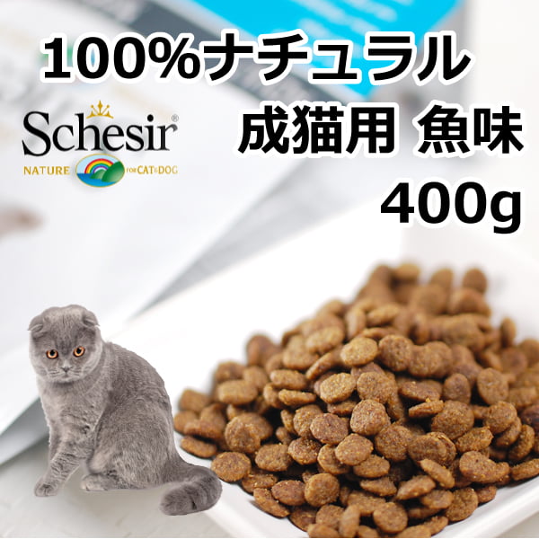 キャットフード｜Schesir（シシア）/キャット　ドライフード　アダルトリッチインフィッシュ 400g / 1.6kg(400g×4)|ドライフード|キャットフード