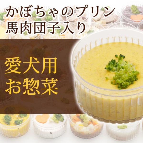 犬用 おそうざい｜かぼちゃのプリン馬肉団子入り 【デリカテッセン 犬用 お惣菜】【取り寄せ商品】|冷凍商品